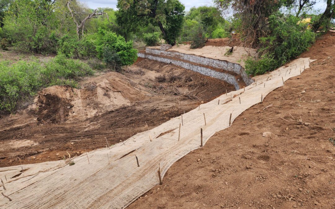 Elephant Point Gabion Retraining Wall Embankment stabalization