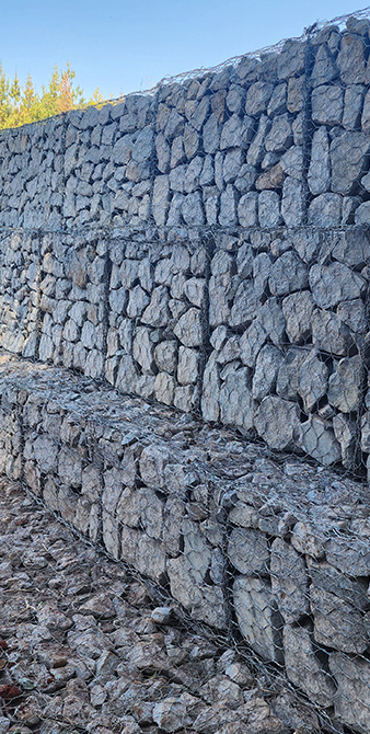 SABS approved galvanized gabion baskets installation